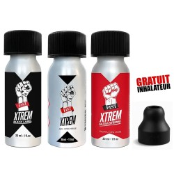 pack de 3 poppers Xtrem avec inhalateur