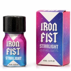 Flacon Iron Fist Starlight Mini 10 ml en aluminium violet et bleu, design compact et élégant