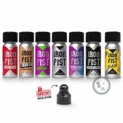 Poppers Iron Fist Pas Cher – Gamme de 7 Iron Fist 24 ml Aluminium