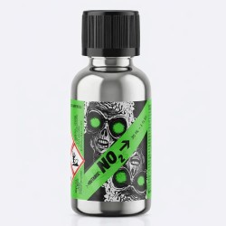 Flacon NO2 Butanol 30 ml chromé avec design vert et noir, format XXL au style percutant