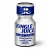 Flacon Jungle Juice Platinum Original 10 ml fabriqué au Canada par Lockerroom, design argent et bleu emblématique