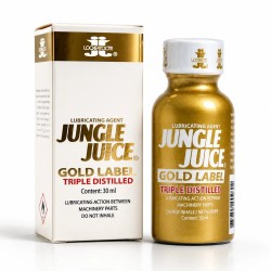 Flacon Jungle Juice Gold Label 30 ml signé Lockerroom, version premium à la finition élégante et au grand format 30 ml