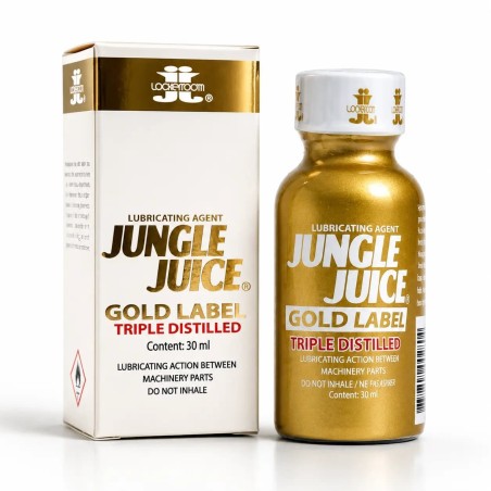 Flacon Jungle Juice Gold Label 30 ml signé Lockerroom, version premium à la finition élégante et au grand format 30 ml
