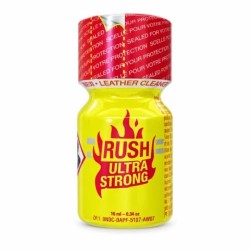 flacon de poppers rush ultra strong 10 ml jaune